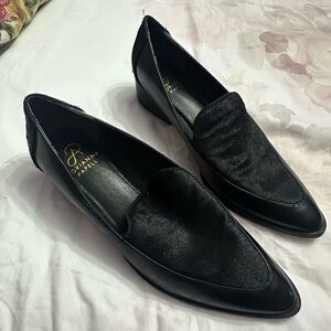 Adrianna Papell Black Wedge Loafers